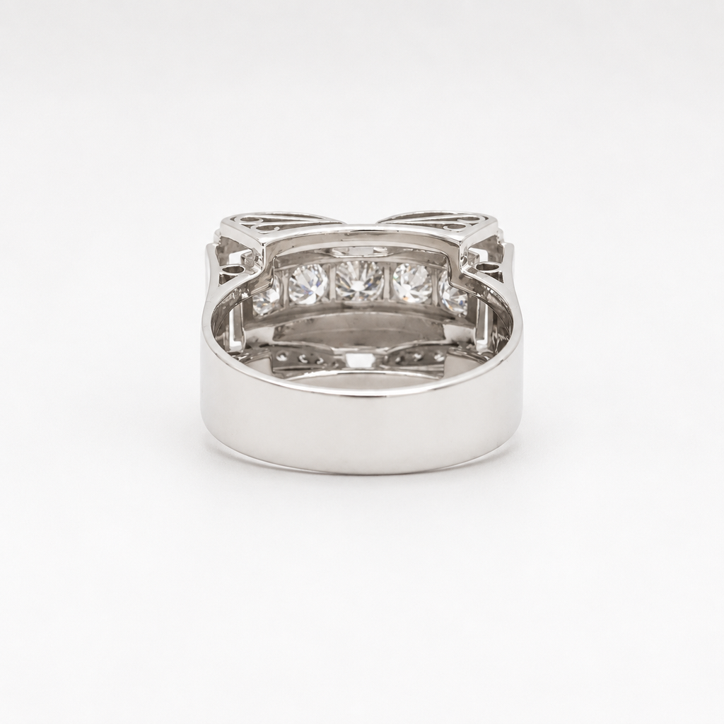 Art déco - Bague Platine - Diamants 1,07 carats