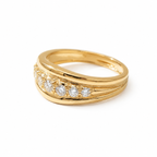 Yellow Gold Ring - Diamonds - 0.50 carat