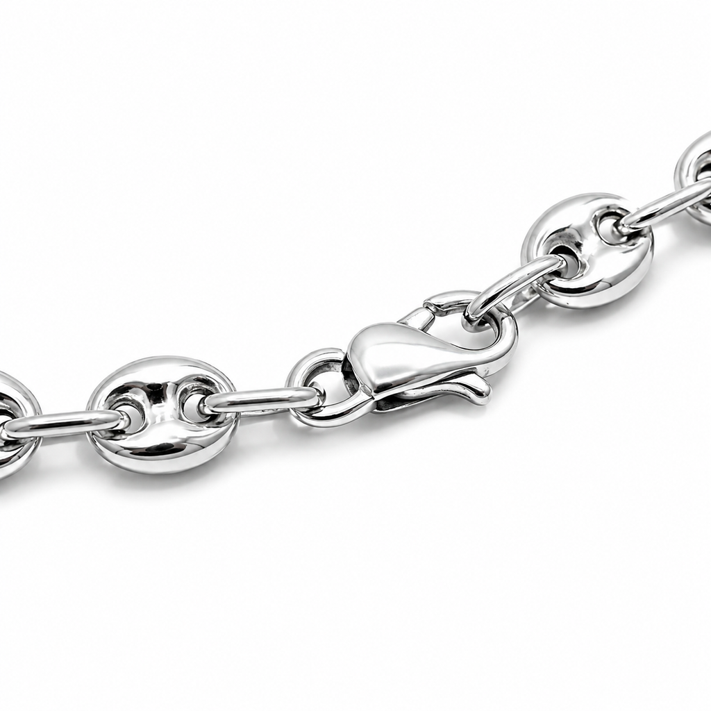 Bracelet Or Blanc - Grain de Café