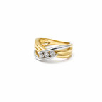 Two-tone gold ring - Diamond trilogy