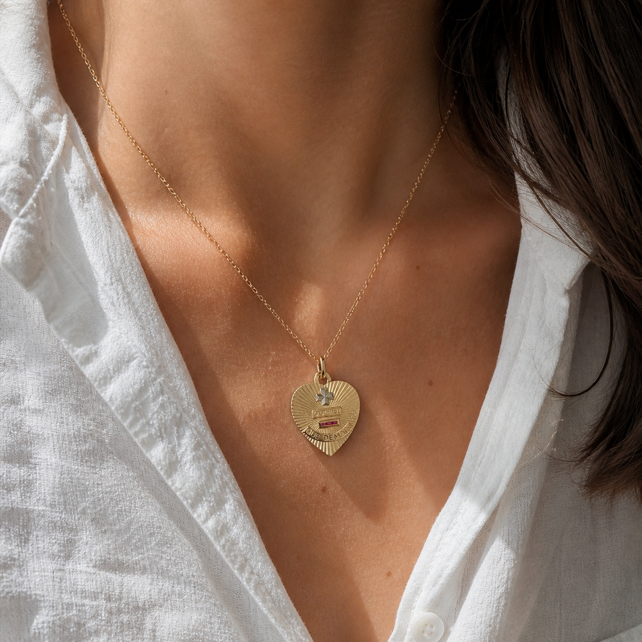 Augis - Médaille d’Amour - Coeur - Or jaune