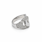 Dinh Van - Large Handcuff Ring - White Gold and Diamonds