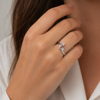White Gold Ring - Ruby and Diamond 