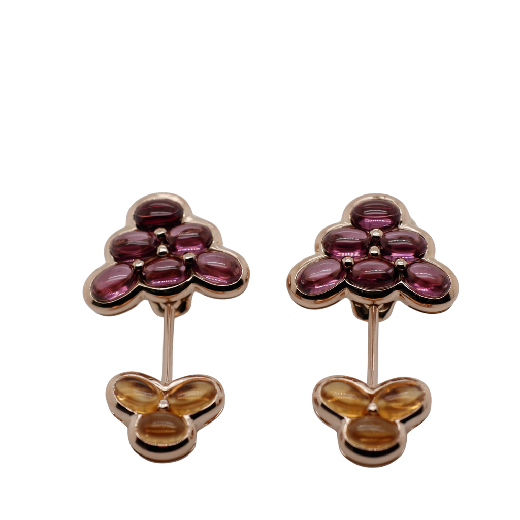 Mauboussin - Boucles d’Oreilles Grappe - Or Jaune - Tourmaline et Citrine