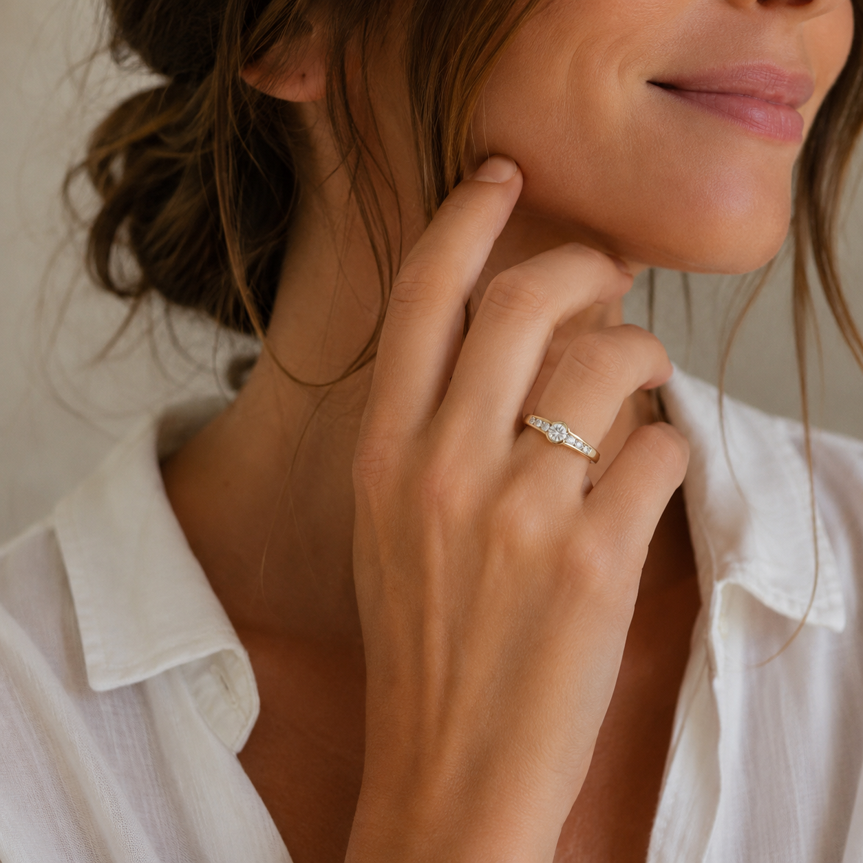 Bague - Or jaune - Diamants 0,55 carat
