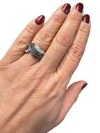 Bague Or blanc - diamants Noir et blanc