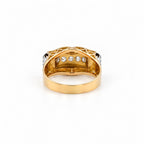 Bague Tank Or rosé et or blanc - Diamants