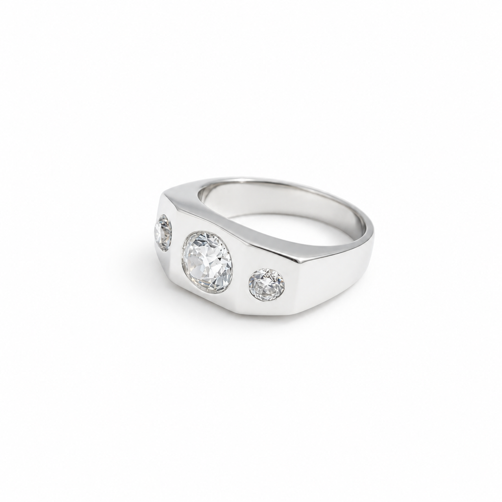 Bague Platine - Diamants 1,41 carats - Année 50