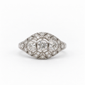 Art déco - Bague Platine - Diamants 1,50 carats