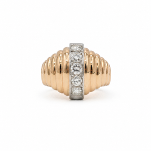 Bague Vintage - Or rosé et Diamants - 1940