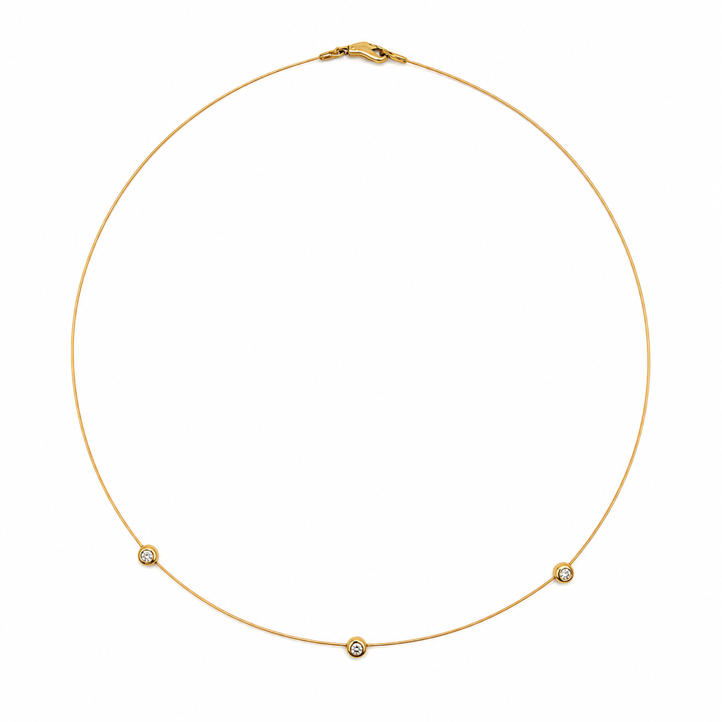 Collier - Or jaune et diamants