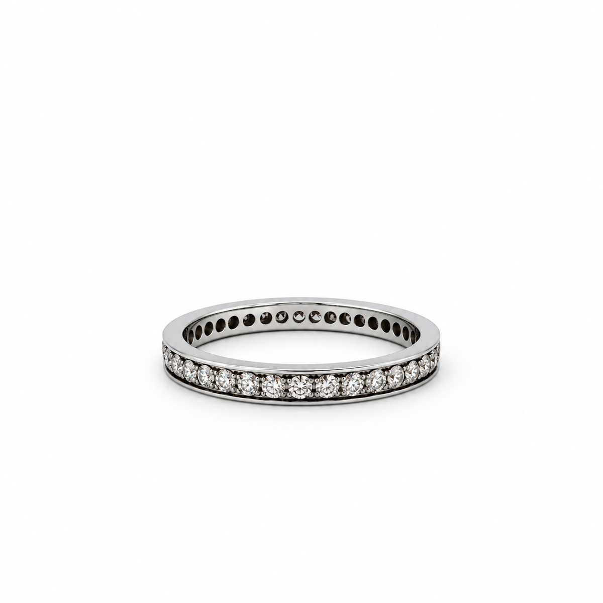 Cartier - Alliance Platine - 2 mm - Pavée