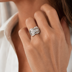 Art déco - Bague Platine - Diamants 1,07 carats