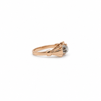Bague Tank Or rosé, Platine et Diamants