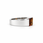 Cartier - Bague Tank Or Blanc et citrine