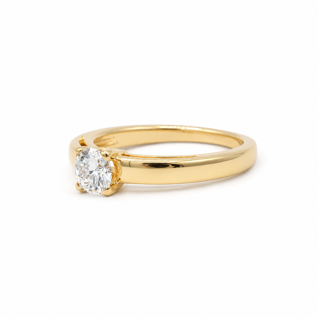 Bague Solitaire - Or jaune - Diamant 0,50 carats