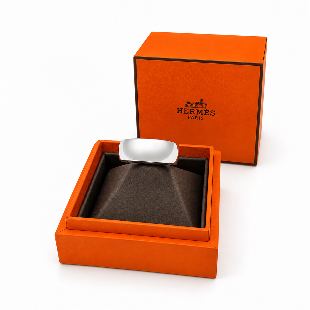 Hermès - Bague Jonc Argent Modèle Clarté