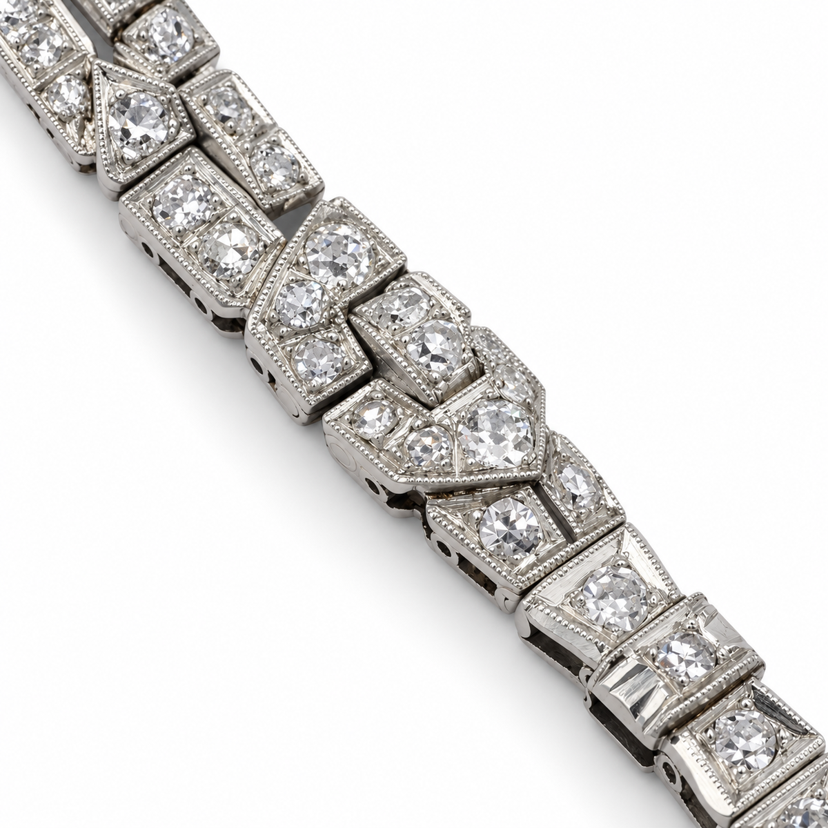 Art déco - Montre femme Platine et diamants