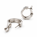 Cartier - Boucles d’oreilles Créoles - LOVE - Or blanc