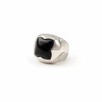 Bulgari - Bague Pyramide - Or blanc - Onyx