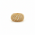 Yellow gold and diamond ring