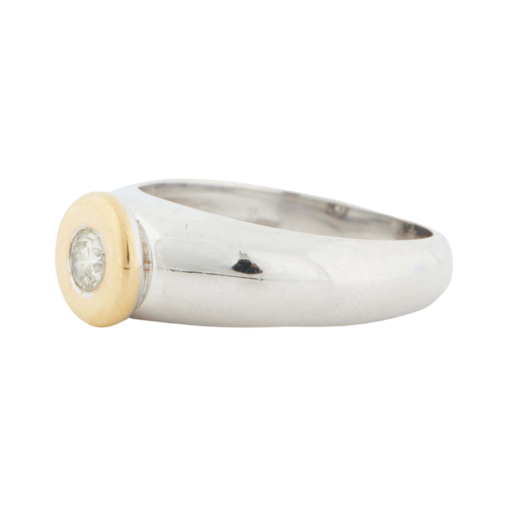 Bague Deux Ors et Diamant