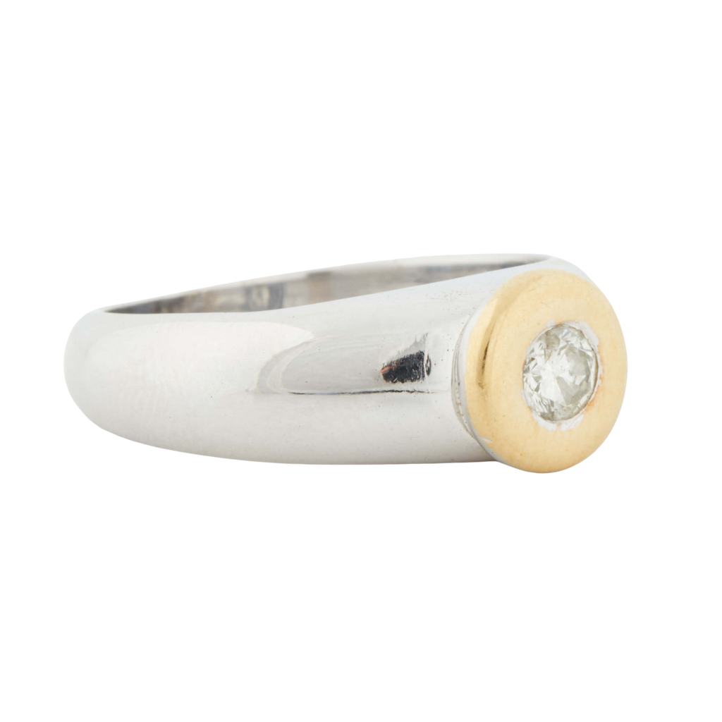 Bague Deux Ors et Diamant