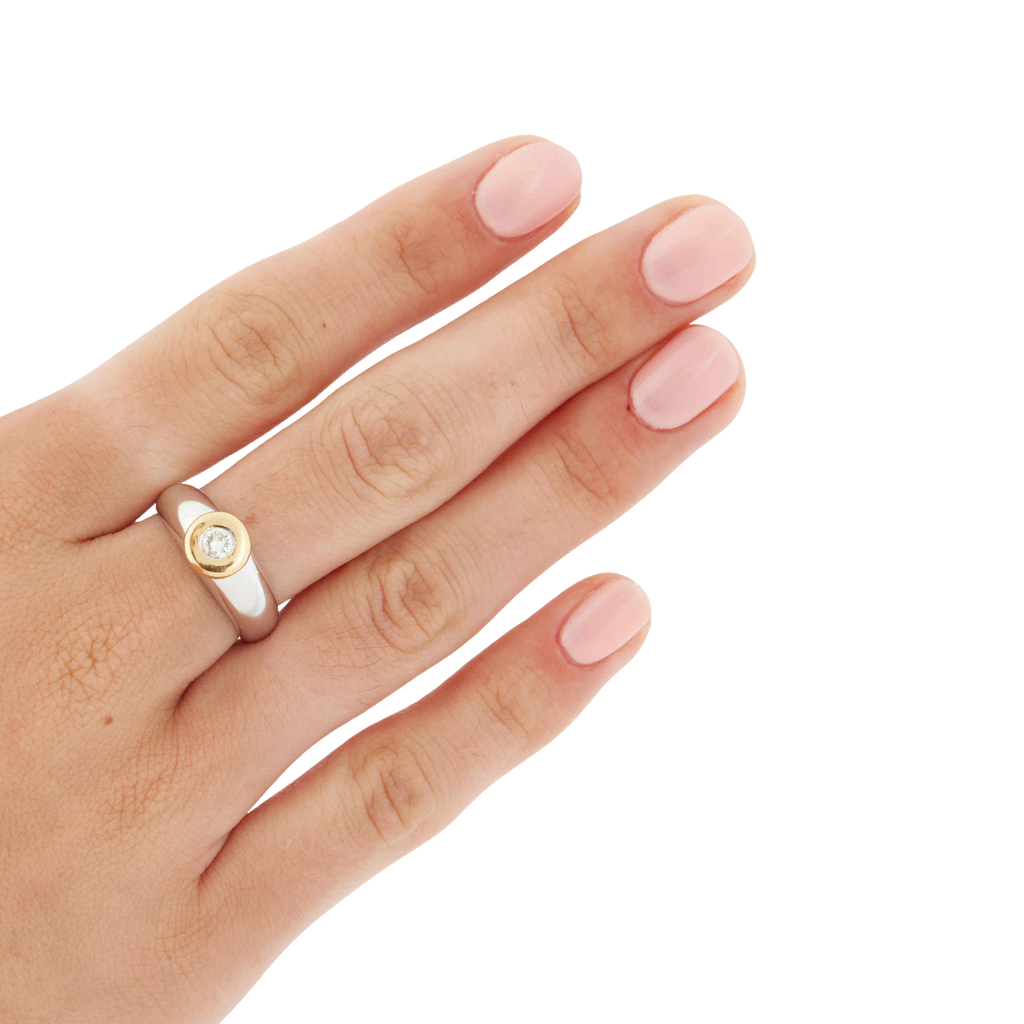 Bague Deux Ors et Diamant