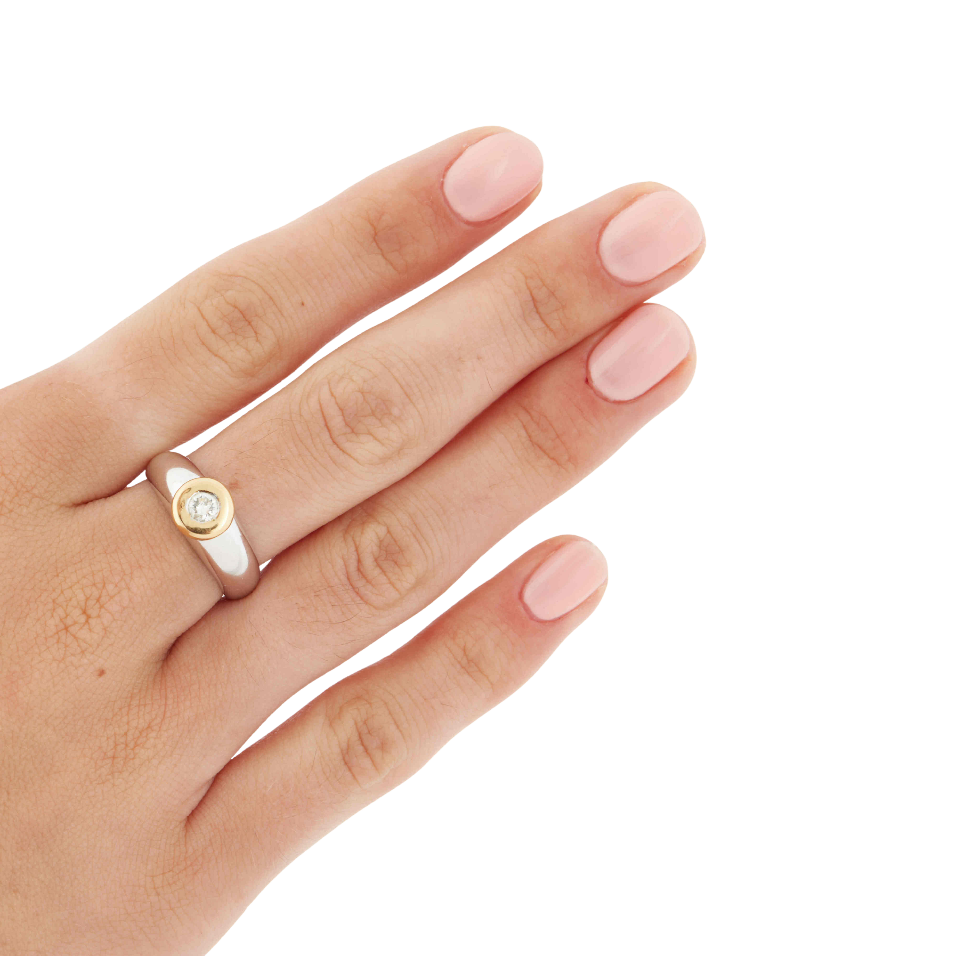 Bague Deux Ors et Diamant