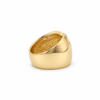Bague bandeau or jaune et diamants