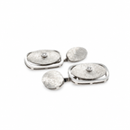 Boutons de Manchettes Or Blanc - Diamants