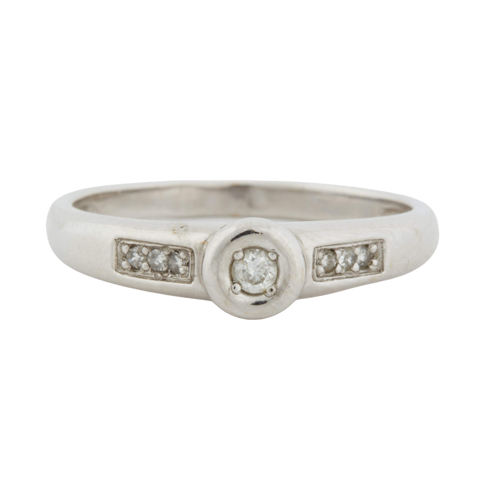 Bague Or Blanc et Diamants