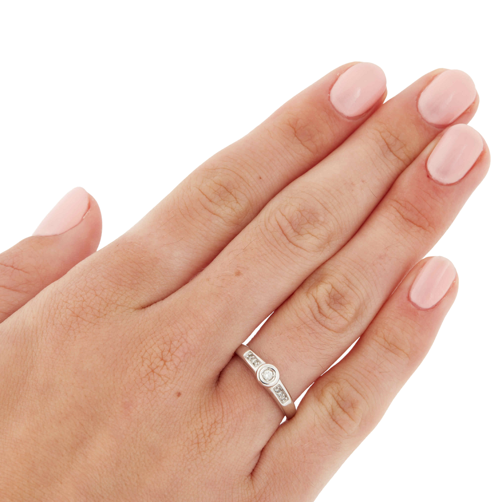 Bague Or Blanc et Diamants