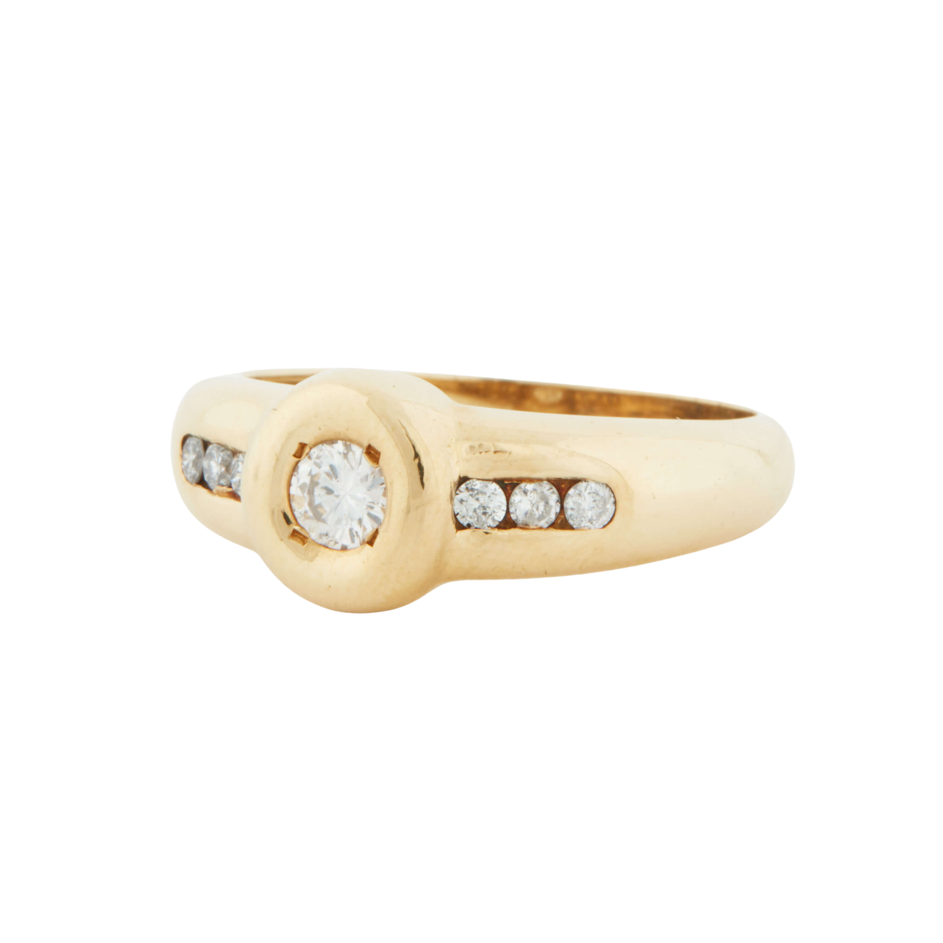 Yellow Gold RING - DIAMONDS 