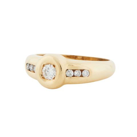 Yellow Gold RING - DIAMONDS 