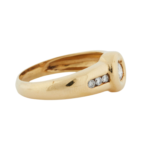 Yellow Gold RING - DIAMONDS 