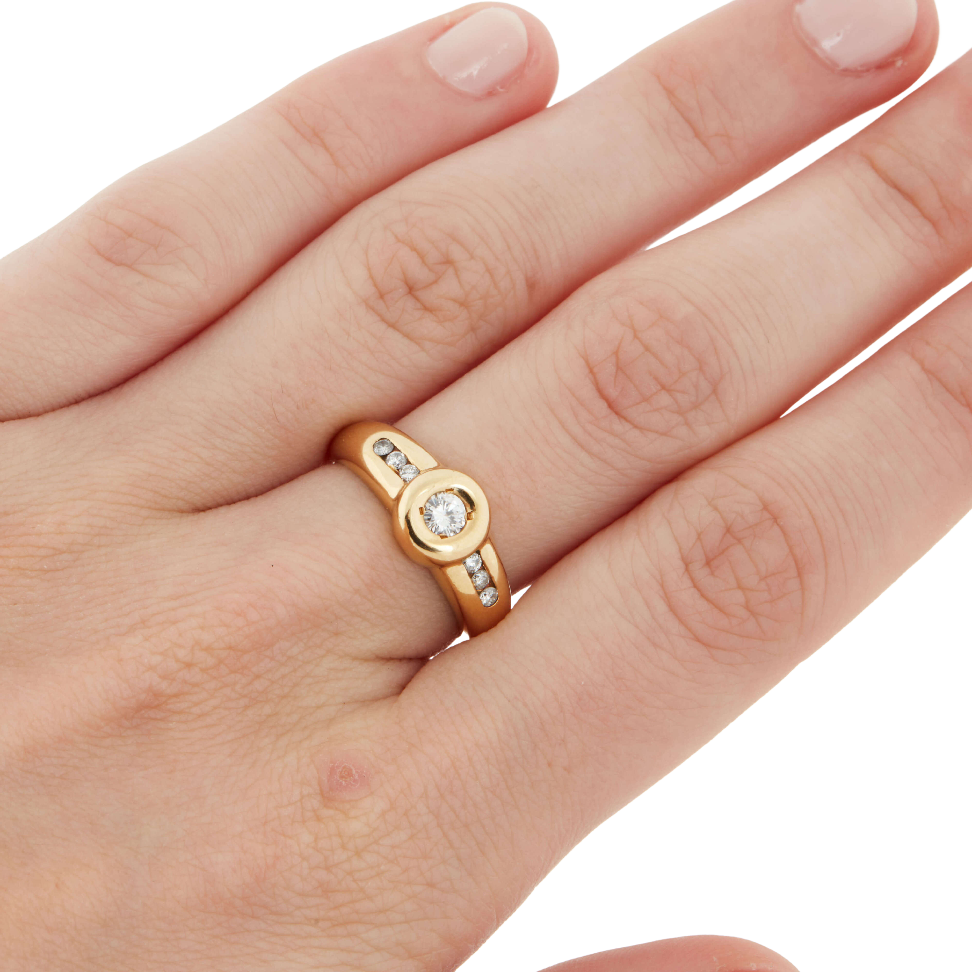 Yellow Gold RING - DIAMONDS 