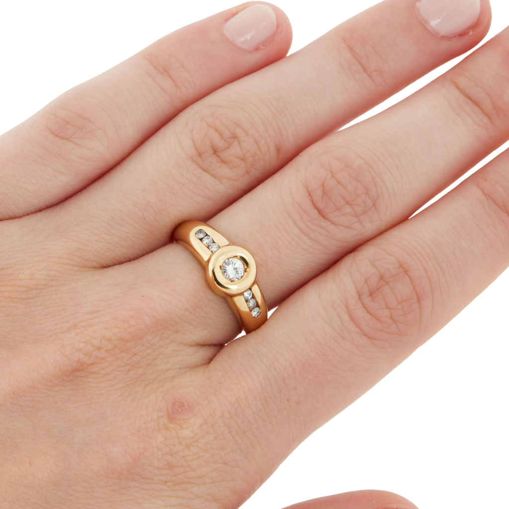 Bague Or Jaune et Diamants