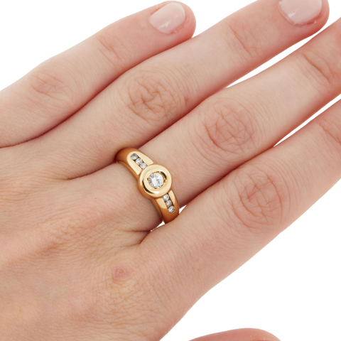 Yellow Gold RING - DIAMONDS 