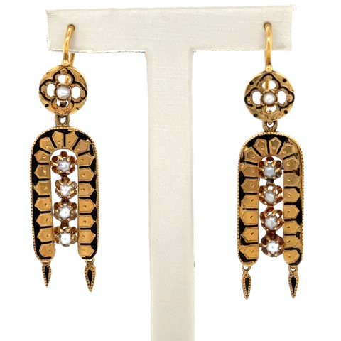 Boucles d'oreilles avec perles de culture