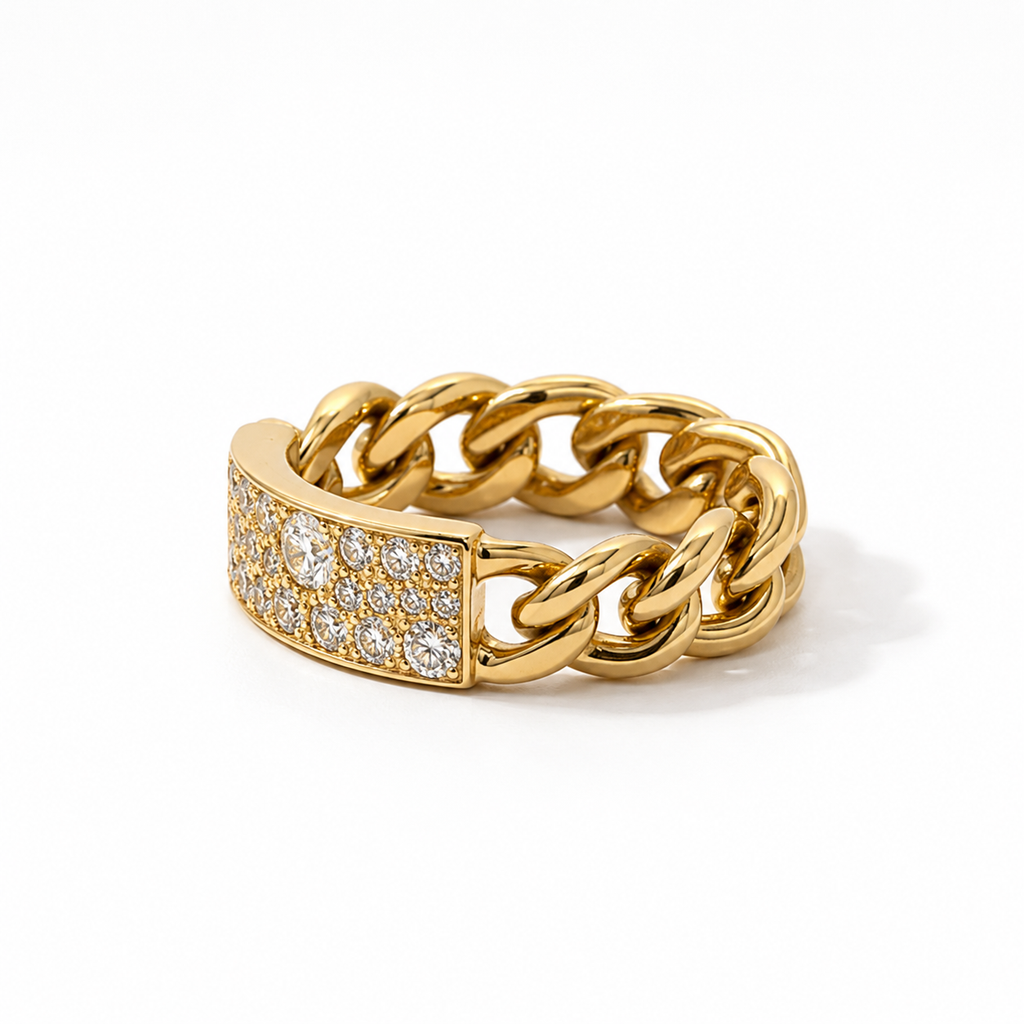 Dior - Bague Gourmette Or Jaune et Diamants