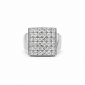 Bague Or blanc pavage diamants 1,44 carats
