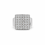 Bague Or blanc pavage diamants 1,44 carats