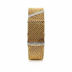 Montre mystérieuse Ruban Tressé - Or jaune et Diamants