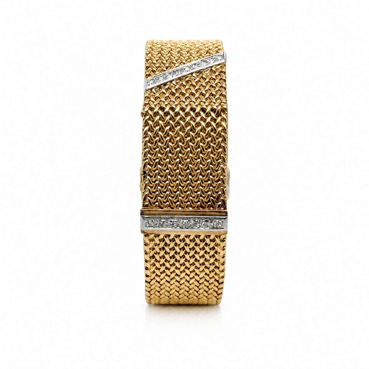 Montre mystérieuse Ruban Tressé - Or jaune et Diamants