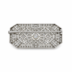 Broche Platine Art déco Diamants 4 carats