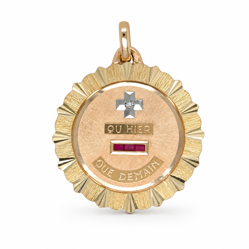 Pendentif Médaille D'amour - Or Jaune - Maison Augis