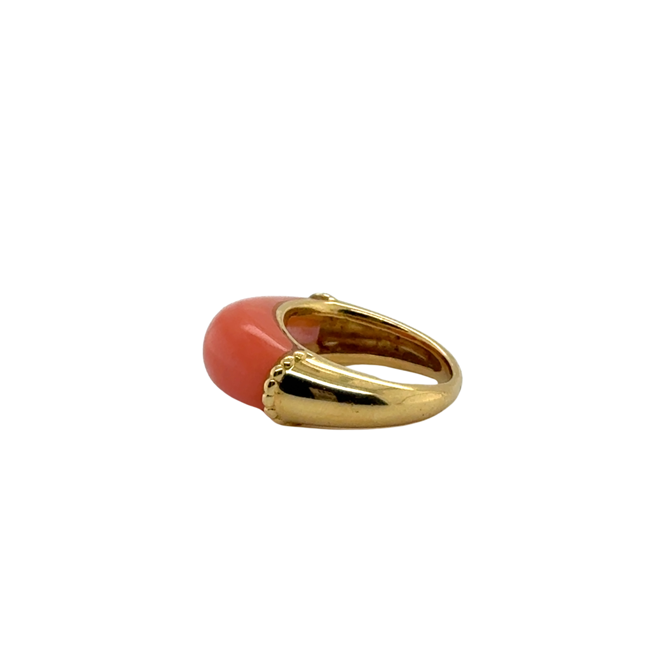 Bague ancienne - Or Jaune et Corail