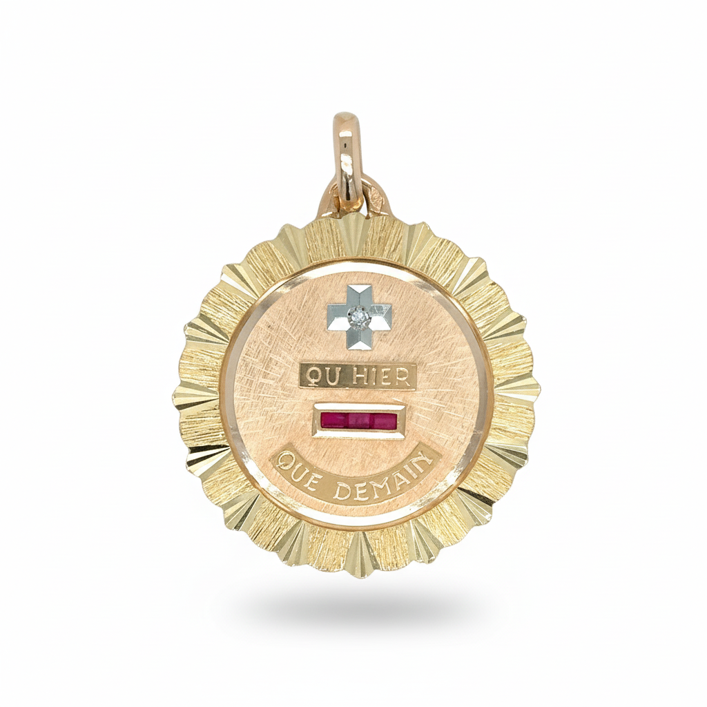 Pendentif Médaille D'amour - Or Jaune - Maison Augis
