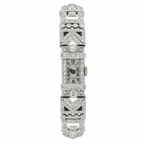 Art Déco - Montre Femme Platine et Diamants